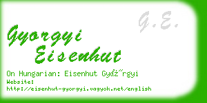 gyorgyi eisenhut business card